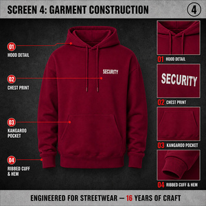 Sudadera con Capucha Premium de Diseño Personalizado Cenloong, Sudadera Extra Grande para Hombre, Unisex, Estilo Urbano, OEM - Product Image 4