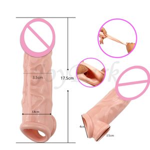 JoyPark Dual Delay Herren Sexspielzeug Dickes Gummi Ejakulation kondom mit Verzögerung funktion Penis hülle - Product Image 5