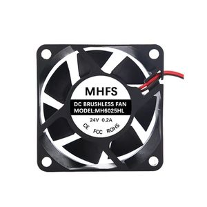 Ventilador Industrial Mhfs 6025 DC Sin Escobillas, 60x60x25mm, 24v 0.2a, Material PBT - Product Image 2