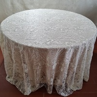 Paillettes Dentelle Champagne Rose Date Rouge Fantaisie Conception Ronde Nappes De Mariage Tissé Floral Fête Table Vêtements 500 132cm * 132cm