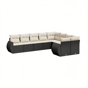 Pe <b>Rattan</b> Garden <b>Sofa</b> Set 6 Seater Adjustable Feet Outdoor Furniture Contemporary Style - Product Image 1