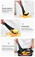 Ensemble de couteaux de chef multifonctionnels Tc en acier inoxydable 3Cr13, 12 pièces, revêtement antiadhésif, couteau de cuisine avec manche rouge antidérapant