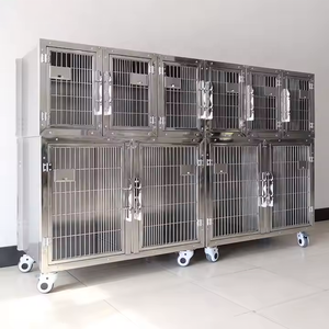 Ağır büyük kombine evcil hayvan kafesi çıkarılabilir 304 paslanmaz çelik veteriner kafes satılık veteriner kafes - Product Image 5