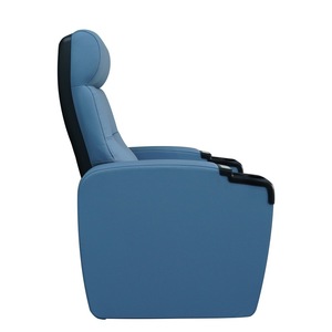 Fauteuil de cinéma avec accoudoirs réglables et porte-gobelets pour mobilier de théâtre bleu - Product Image 2