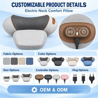 Oreiller cervical ergonomique haut de gamme en mousse à mémoire de forme chauffant et massant pour dormeurs latéraux, idéal pour les voyages et la relaxation