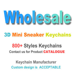 Lote de llaveros personalizados de plástico PVC y goma con diseños de tenis, baloncesto y zapatillas 3D, ideales para venta al por mayor. - Product Image 6