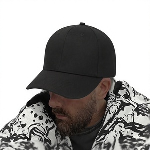 Gorra de Béisbol Negra de 6 Paneles, Unisex, Ajustable, de Color Sólido, de Sarga de Algodón, Informal, para Adultos, para las Cuatro Estaciones - Product Image 3