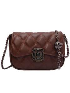 Sac à main brodé de rubans, un nouveau style tendance pour femmes, sac bandoulière populaire avec chaîne, élégant petit sac carré - Product Image 6