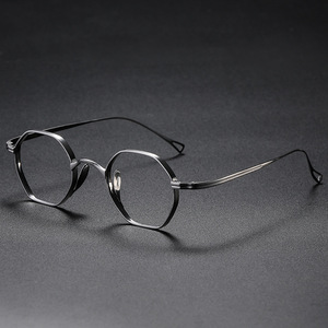 SH4445 High-End Square Foldable Full-Rim Titanium Unisex Frames Print Pattern Prescription <strong>Glasses</strong> - Product Image 2