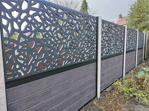 Panneau de clôture extérieur en WPC, panneaux décoratifs, installation facile, 6 pieds, écologique, anti-rongeurs, modélisation 3D disponible - Product Image 3
