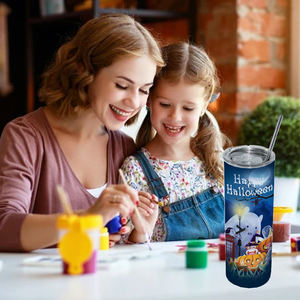 20 أونصة من الفولاذ المقاوم للصدأ معزول أبيض فارغ نحيل مستقيم التسامي بهلوان 20 أونصة مع القش - Product Image 6