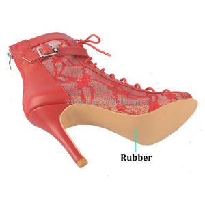 Toptan seksi Peep Toe yüksek topuk dans ayakkabıları kadın geri fermuar ile Fashionable10CM dantel dans botları - Product Image 3