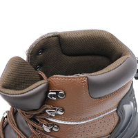 Chaussures de sécurité de randonnée en cuir gaufré imperméable MaxiTough, embout en acier, semelle anti-perforation, bottes de travail PU/PU, toutes saisons, fabriquées en usine
