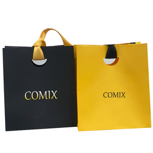 Bolsas De <span class=keywords><strong>Papel</strong></span> De Regalo De Lujo Planas Para La Compra De Ropa Con Asa De <span class=keywords><strong>Papel</strong></span> Reciclado Con Lazo - Product Image 6