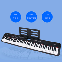 High Quality 88 Keys Portable Electric Piano Keyboard MIDI BT with Various Functions