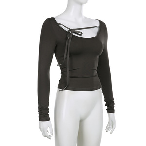 Donne Crop Manica Lunga Delle Parti Superiori Delle Signore <span class=keywords><strong>di</strong></span> Lavoro A Maglia Delle Donne <span class=keywords><strong>Femminili</strong></span> Della Camicia Sexy Della Stampa Del Leopardo Stretto Cardigan Camicetta Autunno <span class=keywords><strong>Camicie</strong></span> - Product Image 5