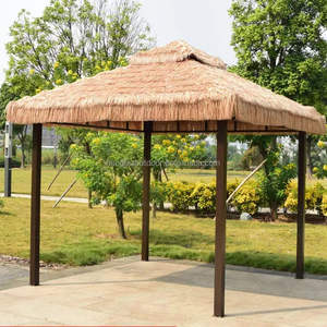 Pabellón <span class=keywords><strong>de</strong></span> exterior para patio, <span class=keywords><strong>de</strong></span> paja sintética, para ocio, con parasol, estilo granja y huerto - Product Image 5