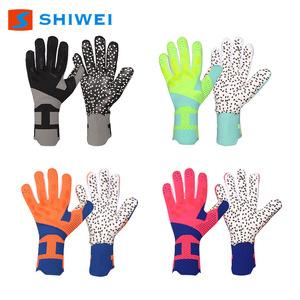 ถุงมือผู้รักษาประตูแบบถัก Shiwei ทำจากยางลาเท็กซ์ กันลื่น ซับแรงกระแทก หลายสี สำหรับฟุตบอล บาสเกตบอล วอลเลย์บอล ฝึกซ้อมสำหรับผู้ชาย - Product Image 1