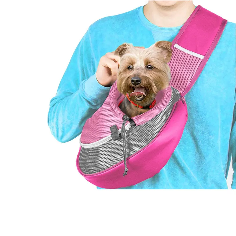 Bolsa de mão para Pooch Doggie Yorkie Chihuahua Bebê Bjorn Papoose Mochila de apoio frontal para caminhadas