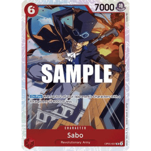 One Piece the Card Game Sabo SR Edición JAP OP05-007 Material de Papel Duradero - Product Image 1