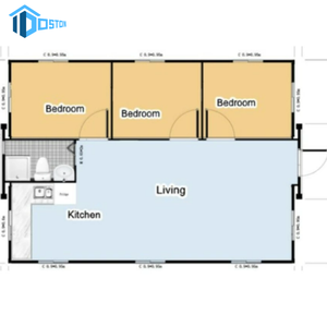 Personalización Casas Prefabricadas Dormitorio 40Ft Contenedor Plegable Casa Dormitorios Casas Prefabricadas 3 Cuartos Una Sala 1 Cocinas - Product Image 2