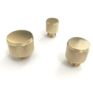 Aluminium kleiner Griff und Knopf Möbel Küche Schubladen schrank Schlafzimmer Außen Außen Gold Messing gerändelt - Product Image 6