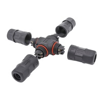 AOHUA Ventes d'usine Connecteur d'assemblage de câbles d'éclairage de jardin M23 2 broches 3 broches 4 broches Connecteur étanche LED de type X IP68