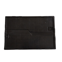 LongShenghe Boîte de récipient en plastique recyclable empilable pliable Caisse pliante de stockage pliable avec couvercle