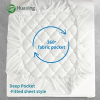 Surmatelas de luxe en microfibre écologique pour hôtel, personnalisable, très vendu, avec rembourrage amovible en Lyocell