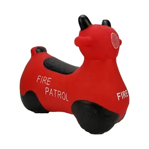 Inflatable Jumping Toy Kids Jumping Play Toys Inflatable PVC Hopper Bouncing Scooter Fire Truck