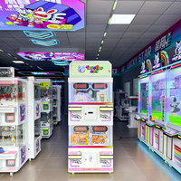 Machine à griffes commerciale à monnayeur pour 4 joueurs, avec jeu de réflexe 'Stop Time' de 10 secondes, jeux à prix et jeux de griffes, en verre trempé, version anglaise