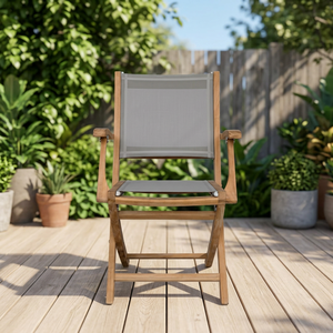 Foldable Teak Eco-Friendly Modern Design Garden Chair Outdoor <b>Dining</b> <b>Armchair</b> Stackable Wooden Patio Seat Villa Park Furniture - Product Image 3