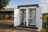 Toilettes portables, toilettes mobiles, unité WC préfabriquée en conteneur avec lavabo pour chantier, événement, camping, parc public