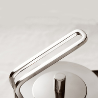 Bouilloire à thé en acier inoxydable de style européen Design moderne durable 1L avec couvercle de casserole Induction de gaz ménage