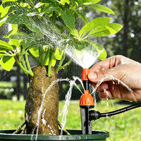 Kit d'irrigation goutte-à-goutte réglable à 8 trous avec clip de verrouillage, goutteur en plastique à insérer dans le sol pour l'arrosage des plantes et l'irrigation agricole