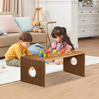 Table basse pliable en bambou, style japonais, pour méditation sur tatami, design peu encombrant, montage facile