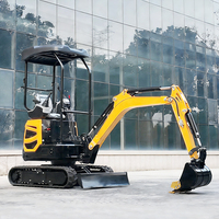 Mini-excavatrice sur chenilles de chantier 1,8 tonne, moteur D722/Laidong 385, certifiée CE EPA, haute efficacité, hydraulique