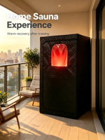 Nouveau Pod de Sauna Infrarouge Portable Carré à Chaleur Sèche Certifié Haute Température pour la Récupération et le Bien-être à Domicile et la Récupération Sportive Facile