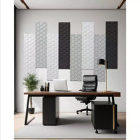 Panneaux muraux acoustiques en feutre PET alvéolé insonorisants, auto-adhésifs, en fibres de polyester, pour la vente en gros