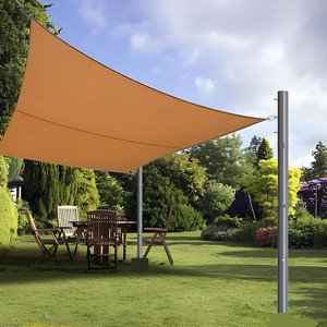 Poteaux de voile d'ombrage réglables <span class=keywords><strong>en</strong></span> acier robuste avec vis d'ancrage au sol <span class=keywords><strong>pour</strong></span> voiles d'ombrage de patio, de jardin et de piscine <span class=keywords><strong>en</strong></span> extérieur - Product Image 1
