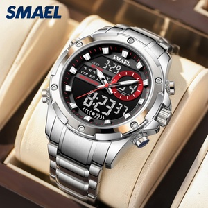 Reloj SMAEL 6050 Casual Cronógrafo para Hombre, Reloj de Pulsera de Acero Inoxidable, Reloj de Cuarzo con Manecillas Luminosas - Product Image 5