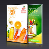 Kotak Lampu Aluminium LED Backlit Lightbox Bingkai Poster LED Papan Menu LED untuk Promosi Toko Minuman Burger Pizza