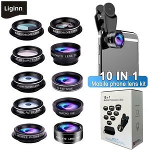 Kit d'objectifs universels 10-en-1 HD Fisheye Grand Angle Macro à clipser pour smartphone, idéal pour la photographie en extérieur - Product Image 5