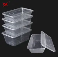 Custom Rectangle Clear Transparent Pp Disposable Plastic Lunch Box