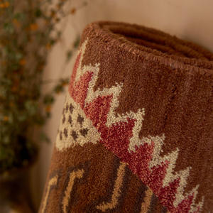 Alfombra de Lana Tejida a Mano Tradicional Master Weaver con Estampado Animal, Rectangular, Ecológica, para Sala de Estar y Dormitorio - Product Image 4