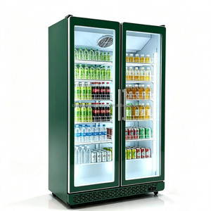 Nouvelle Vitrine Réfrigérée Commerciale à Double Porte Entièrement en Verre 2026 et Réfrigérateur à Boissons pour Magasin de Proximité - Product Image 2