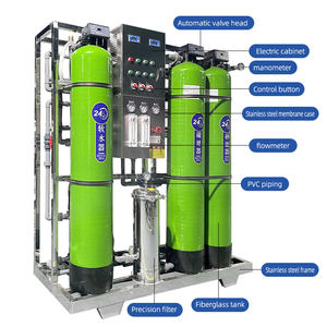 Небольшой очиститель воды обратного осмоса 500 л, стальная конструкция с насосом с фильтром для очистки воды - Product Image 3