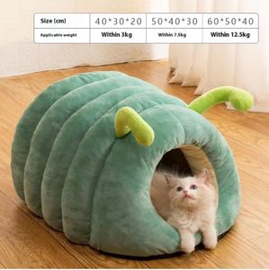 Nid d'hiver chaud pour animaux de compagnie, lit doux et moelleux pour chat et chien, antidérapant avec motif animal mignon, en polaire solide - Product Image 6