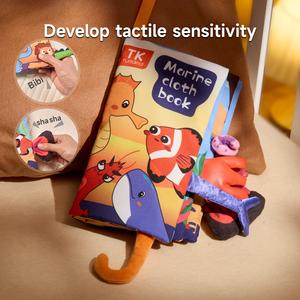 Tumama niños juguetes educativos para edades tempranas Montessori 3D animales de la <span class=keywords><strong>selva</strong></span> cola bebé tela libro suave tela bebé libros silenciosos para bebé - Product Image 6
