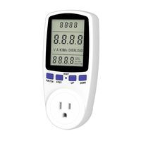 Wattsave Medidor de Energía Digital Inteligente LCD de 120V para el Hogar, Tipo L, Producto de Ahorro de Energía con Certificación CE para Enchufe Estándar de EE. UU.